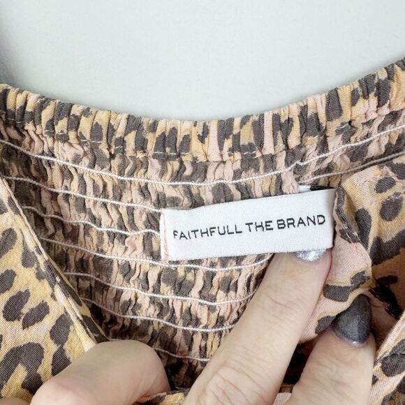 FAITHFULL THE BRAND | REVOLVE Elsa Animal Print Leopard Jumpsuit Women’s Size 2 - Picture 8 of 13